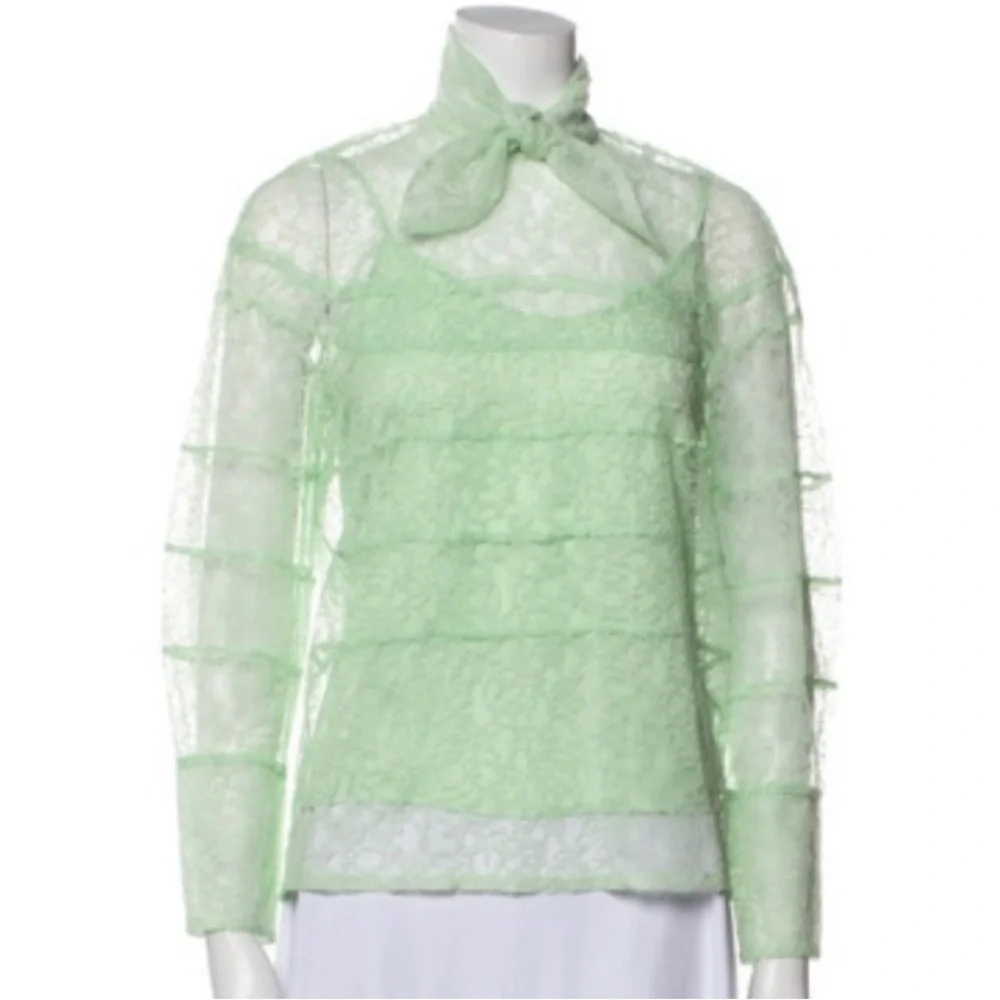 Sandro Izzie Lace tie neck blouse​​​​ - Picture 2 of 4